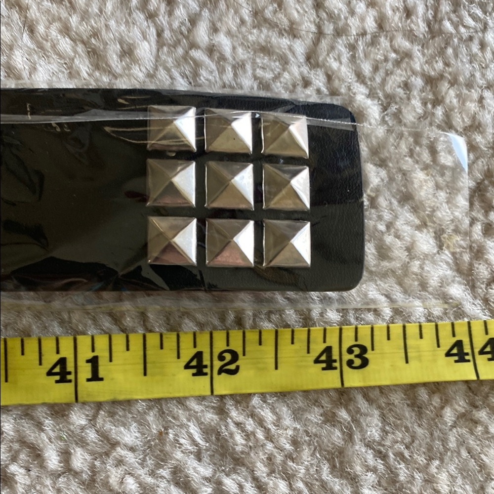 Silver Studded Black Belt - Picture 2 of 8